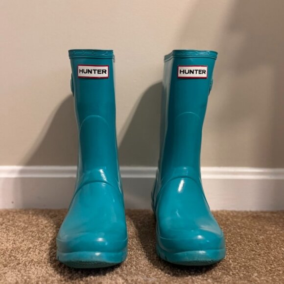Hunter Original Tall Rain Boots — Turquoise, Women’s Size 39 - Picture 1 of 4